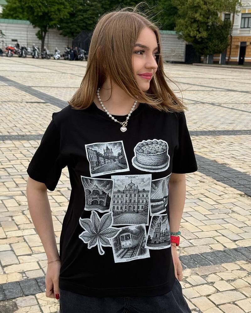 Футболка "Києве мій" чорна унісекс